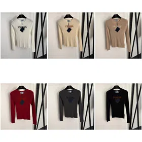 Prada new round-neck long-sleeved knitted base layer top-5408  
